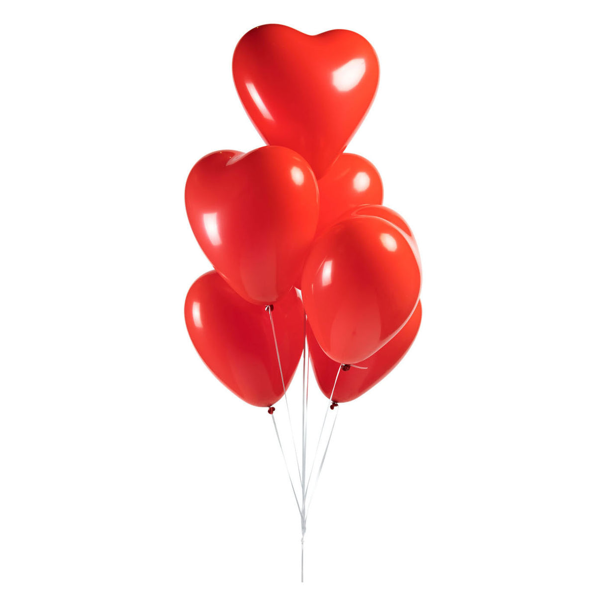 Luftballons Herzballons rot 30 cm, 6st.