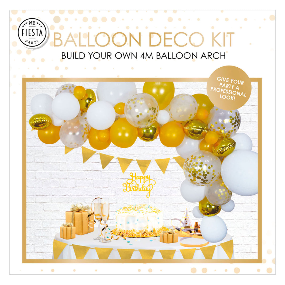 Globos Balloons Boog Set Gold