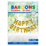 Testo Folieballon Happy Birthday Gold