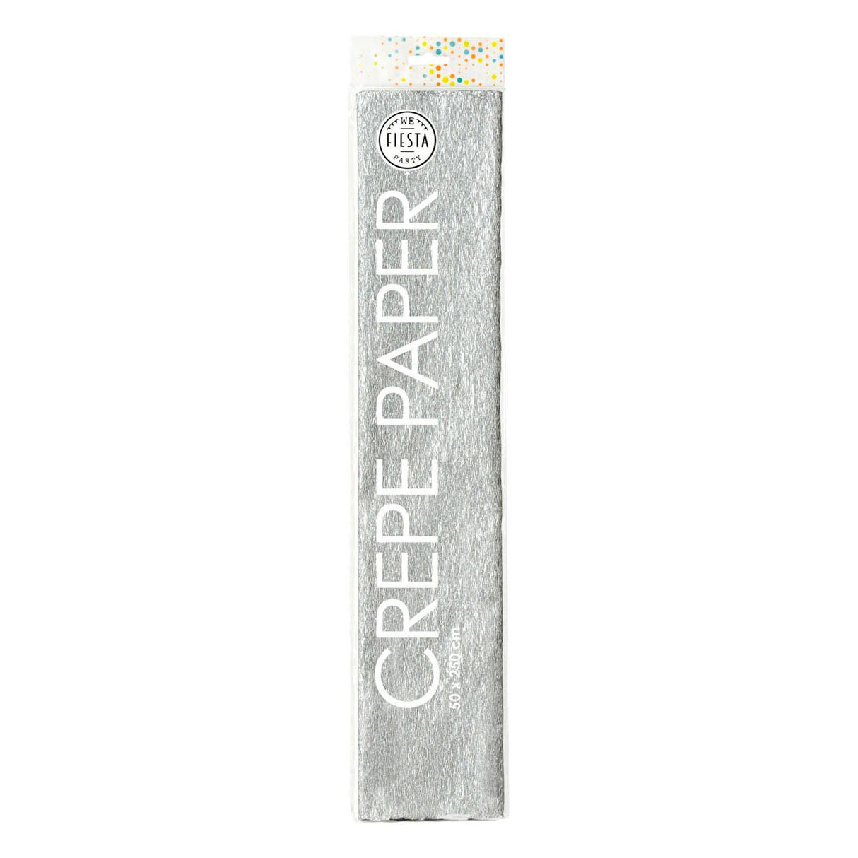 Globos crepepapier zilver, 50x250cm