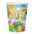 Globos Pappbecher 210ml Aloha - 8 Stk.