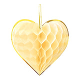 Globos honeycomb harten 23cm watercolors hearts - 4st.