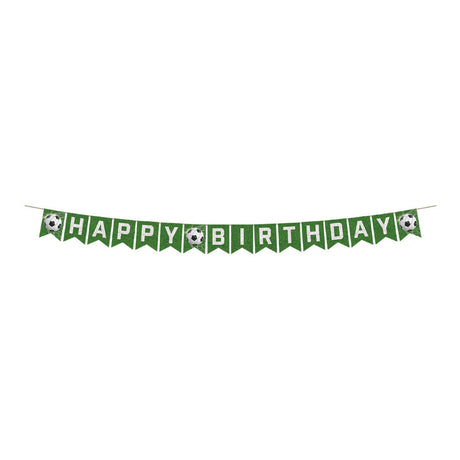 Globos papieren vlaggenlijn happy birthday voetbal - 6m