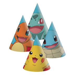 Globos Papierhüte Pokemon - 6 Stk.