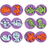 Creativ Company Schaumstoffstempel, Tiere, D 7,5 cm, Stärke 2,5 cm, 6 Stück 1 Box