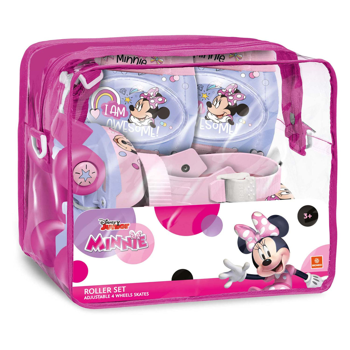 Mondo Minnie roller skating with protective set