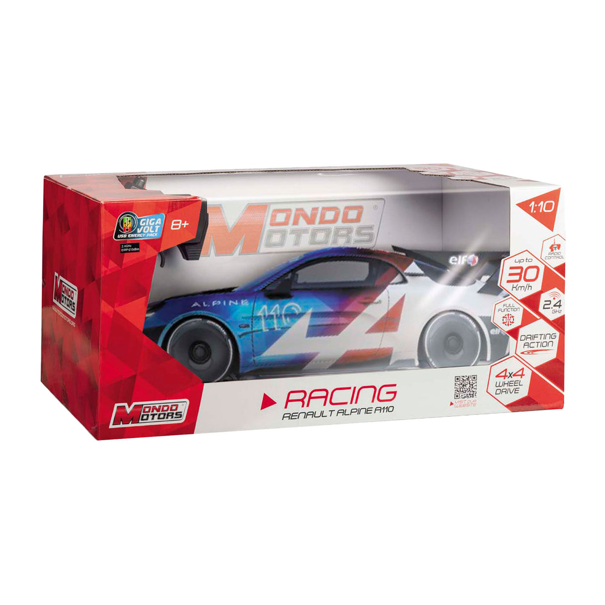 Mondo Motors RC Bestuurbare Auto Renault Alpine GT4 Drifting, Schaal 1:10