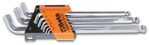 Beta Allen Keys Set Tools 96BPA SC9 mit Ballkopf 110 ° (9-Stück)