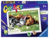 Ravensburger Kreart Gemälde bei Nummer - Schlafkatzen und Hunde