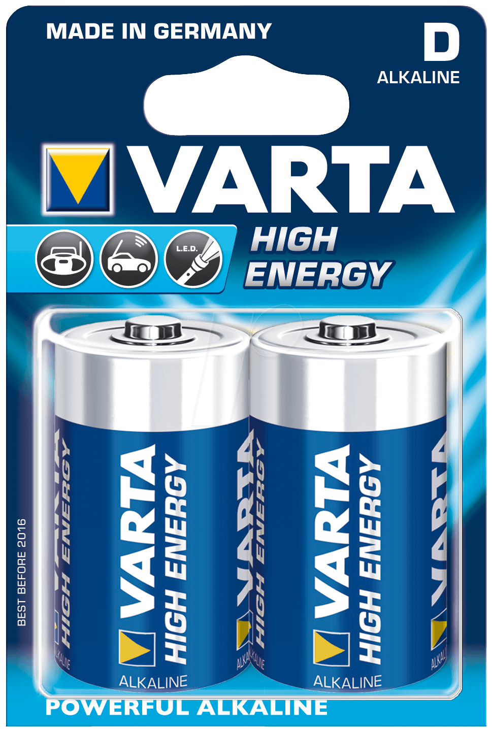 VARTA D LR20 Penlite Alkalika na 2 sztuki na mapie