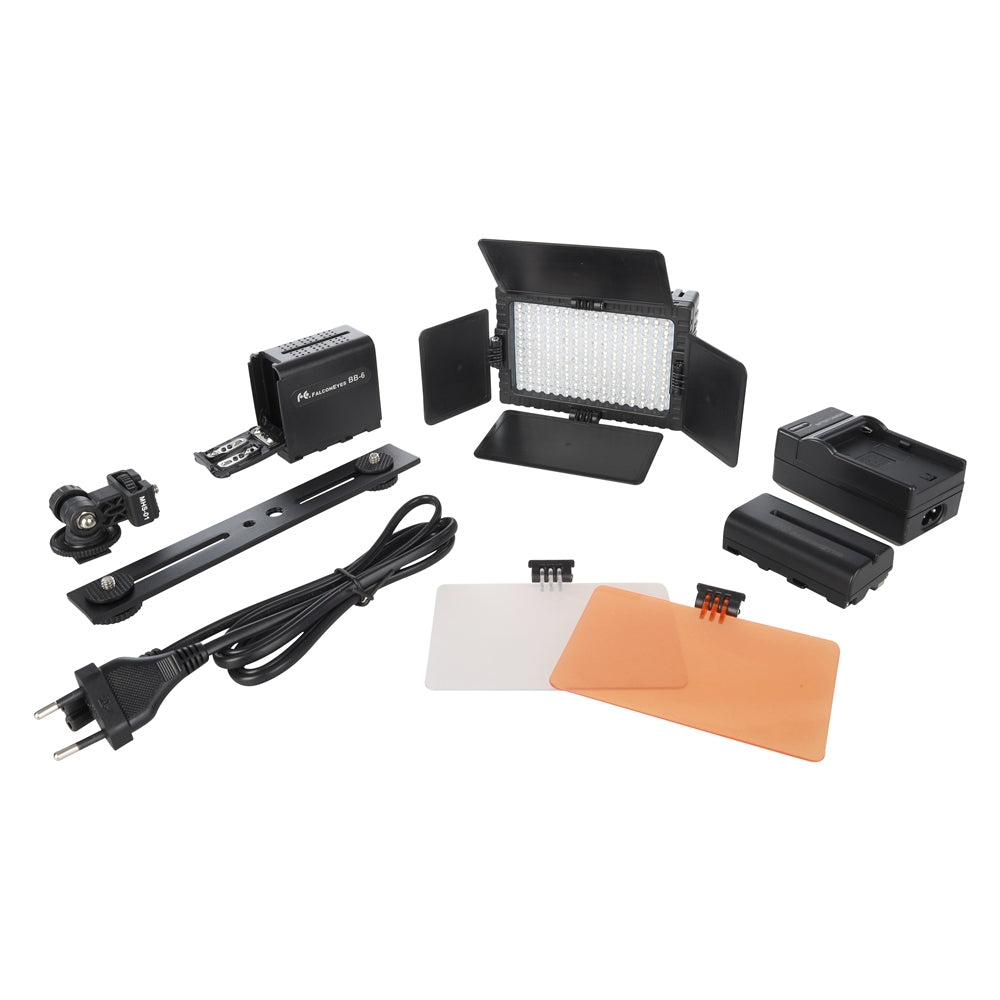 Falcon Eyes LED-Lampe Set dimmbare DV-160V-K2 inkl. Batterie