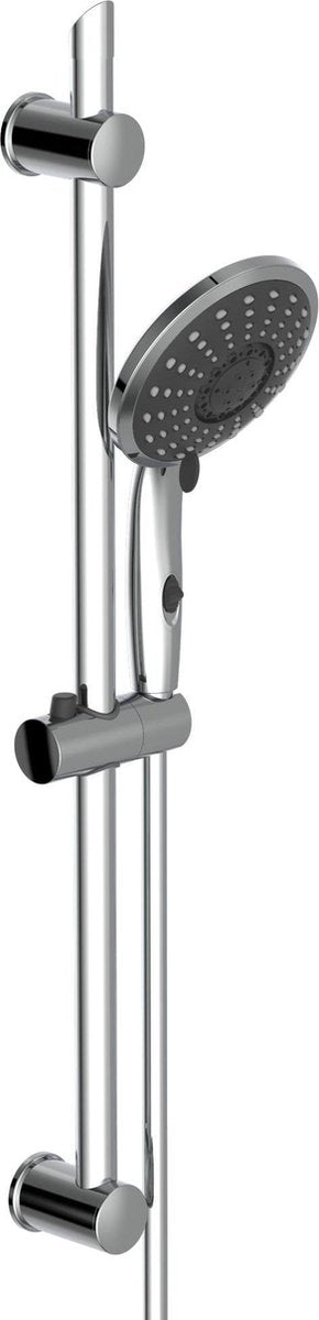 Schütte Florenz Duschset mit Handbrause – 56 bis 67 cm Brausestange – 5 Positionen – Chrom