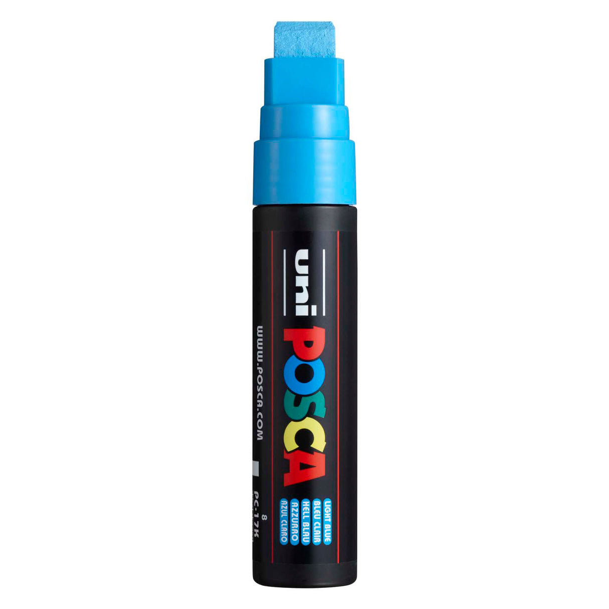 Uni-Posca Posca-Marker, Größe PC-17k, Strichstärke 15 mm, extra breit, hellblau, 1 Stück