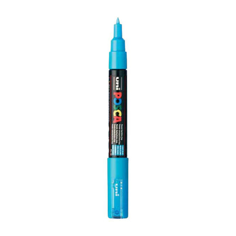 Uni-Posca Posca-Marker, Größe PC-1m, Strichstärke 0,7 mm, extrafein, hellblau, 1 Stück