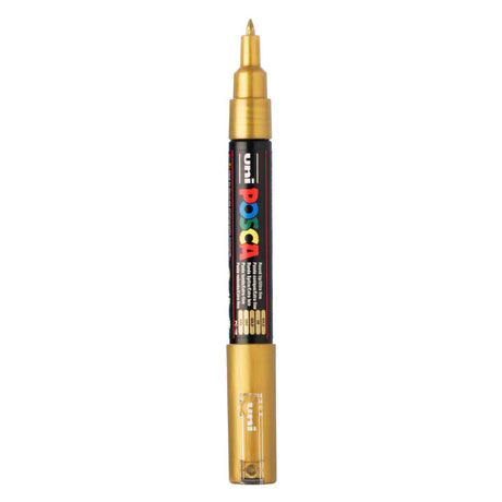 Uni-Posca Posca-Marker, Größe PC-1m, Strichstärke 0,7 mm, extrafein, Gold, 1 Stück