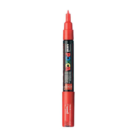 Uni-Posca Posca-Marker, Größe PC-1m, Strichstärke 0,7 mm, extrafein, rot, 1 Stück