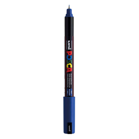 Uni-Posca Posca-Marker, Größe PC-1MR, Strichstärke 0,7 mm, extrafein, blau, 1 Stück