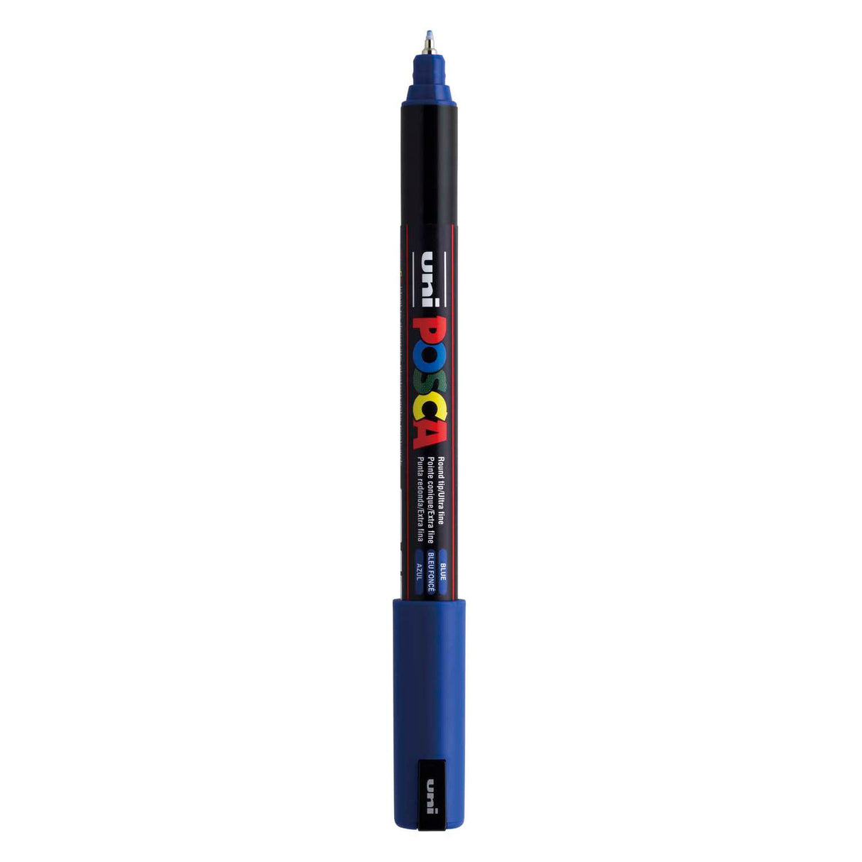 Uni-Posca Posca-Marker, Größe PC-1MR, Strichstärke 0,7 mm, extrafein, blau, 1 Stück