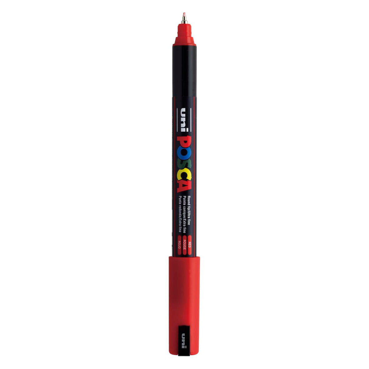 Uni-Posca Posca-Marker, Größe PC-1MR, Strichstärke 0,7 mm, extrafein, rot, 1 Stück