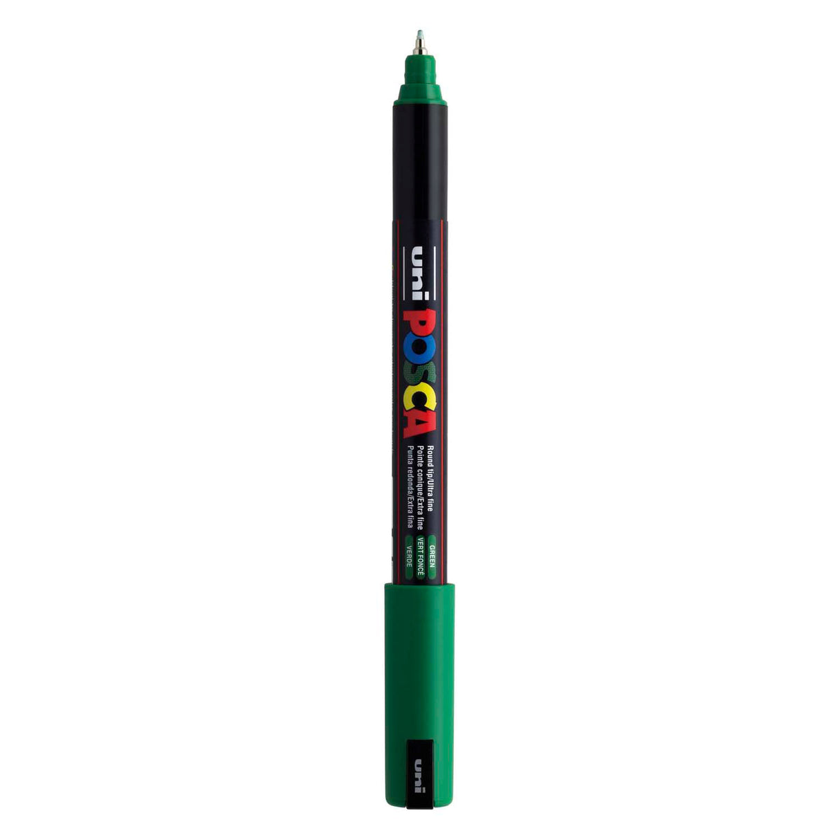 Uni-Posca Posca-Marker, Größe PC-1MR, Strichstärke 0,7 mm, extrafein, grün, 1 Stück
