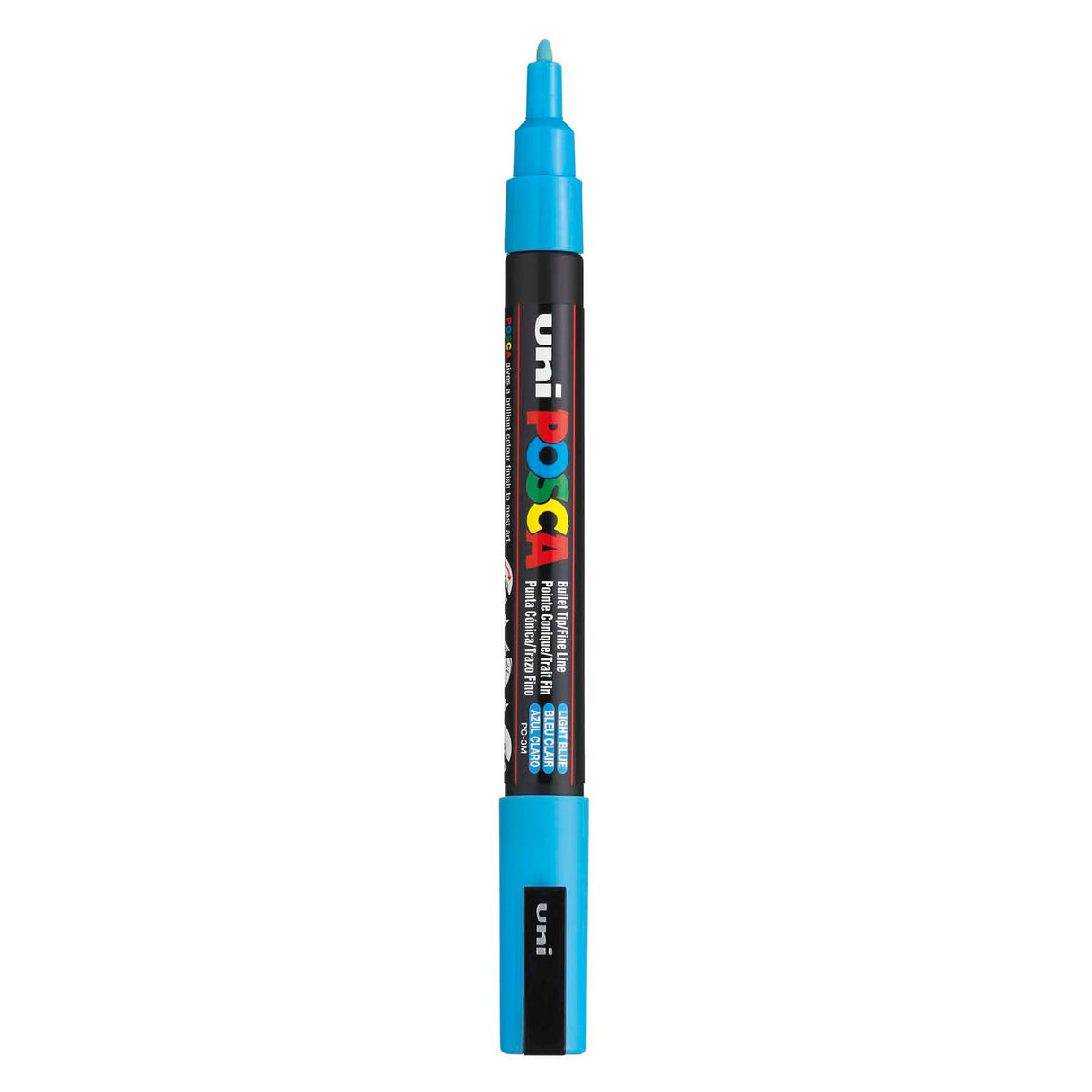 Uni Posca PC3M Acrylmarker hellblau – runde Spitze bis 1,3 mm