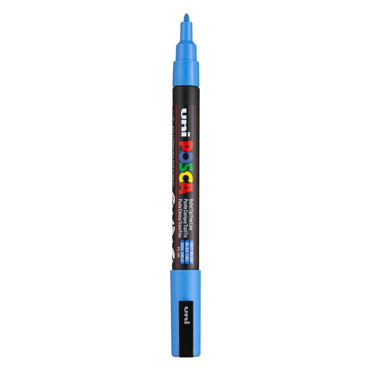 Uni-Posca Posca-Marker, Größe PC-3m, Strichbreite 0,9–1,3 mm, fein, himmelblau, 1 Stück