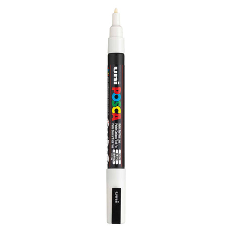 Uni-Posca Posca-Marker, Größe PC-3m, Strichbreite 0,9–1,3 mm, fein, weiß, 1 Stück