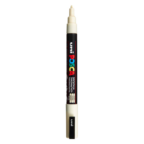 Uni-Posca Posca-Marker, Größe PC-3m, Strichbreite 0,9–1,3 mm, fein, Elfenbein, 1 Stück