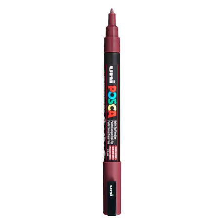 Uni Posca PC3M Acrylmarker weinrot – runde Spitze bis 1,3 mm