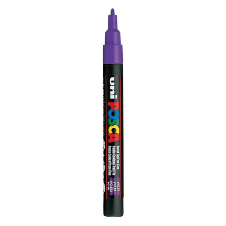Uni-Posca Posca-Marker, Größe PC-3m, Strichstärke 0,9–1,3 mm, fein, violett, 1 Stück