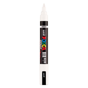 Uni Posca Pinselmarker pc5br weiß – Pinselspitze 1–4 mm