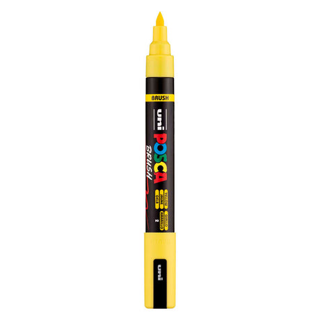 Uni posca brushmarker pc5br geel - brushpunt 1-4 mm