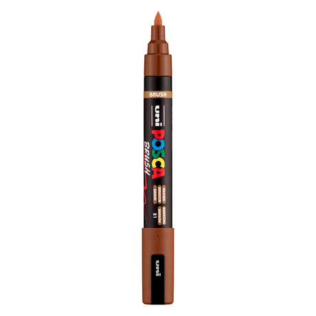 Uni posca brushmarker pc5br bruin - brushpunt 1-4 mm