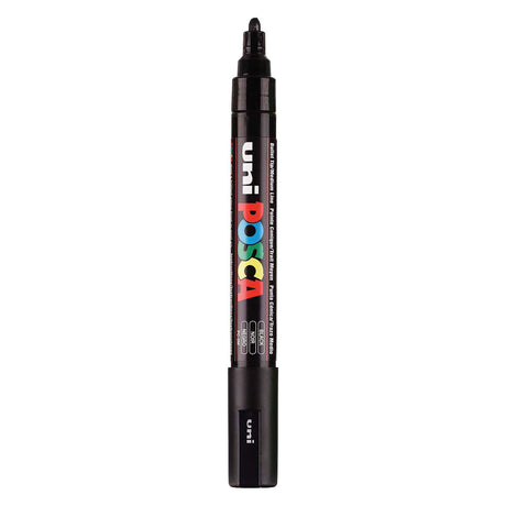 Uni-Posca Posca-Marker, Größe PC-5m, Strichbreite 2,5 mm, mittel, schwarz, 1 Stück