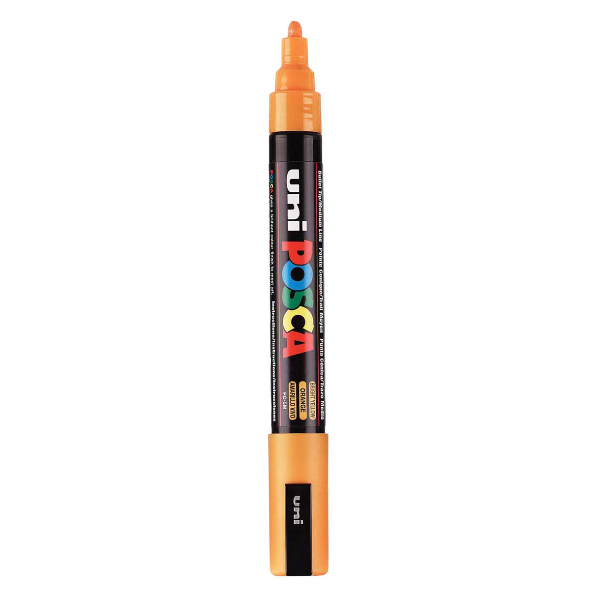 Uni-Posca Posca-Marker, Größe PC-5m, Strichbreite 2,5 mm, mittel, leuchtend gelb, 1 Stück