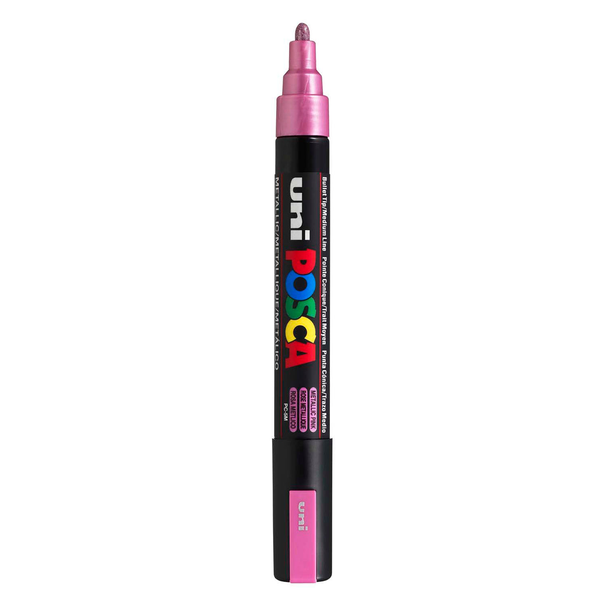 Uni-Posca Posca-Marker, Größe PC-5m, Strichbreite 2,5 mm, mittel, Metallic-Rosa, 1 Stück