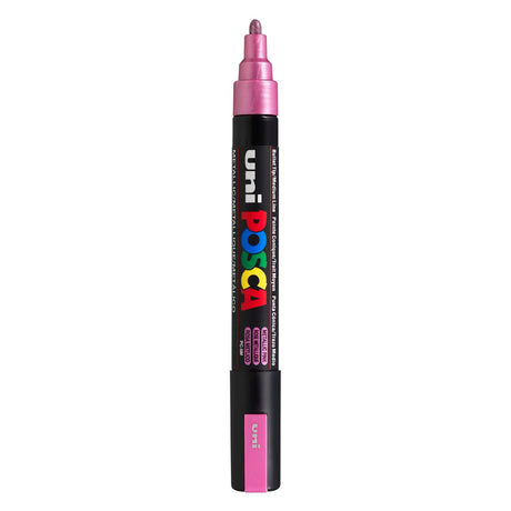 Uni-Posca Posca-Marker, Größe PC-5m, Strichbreite 2,5 mm, mittel, Metallic-Rosa, 1 Stück