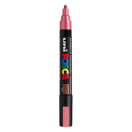 Uni-Posca Posca-Marker, Größe PC-5m, Strichbreite 2,5 mm, mittel, rot metallic, 1 Stück