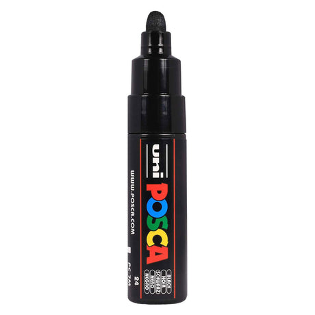 Uni posca verfmarker 7m zwart - conische punt 4,5mm