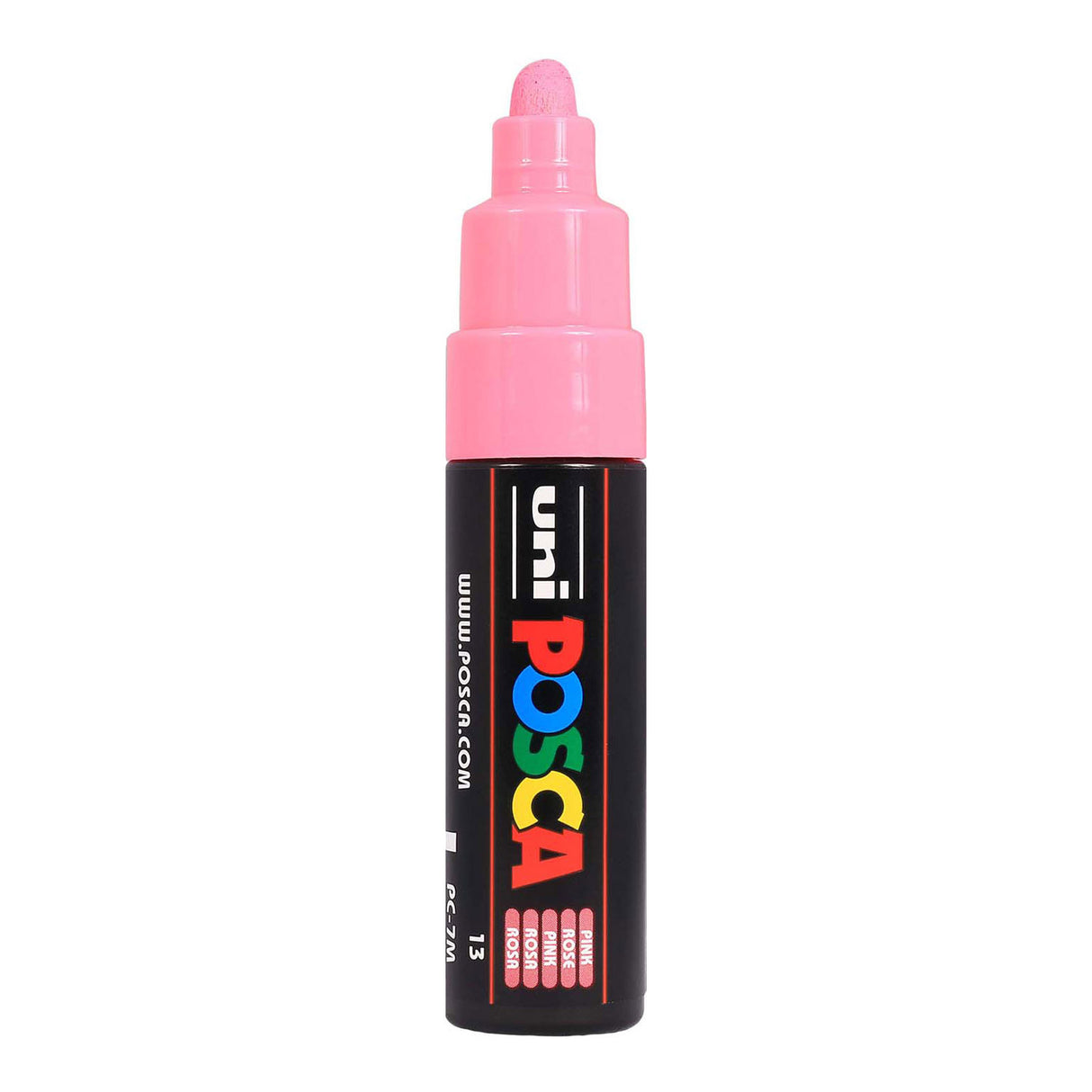 Uni posca verfmarker 7m roze - conische punt