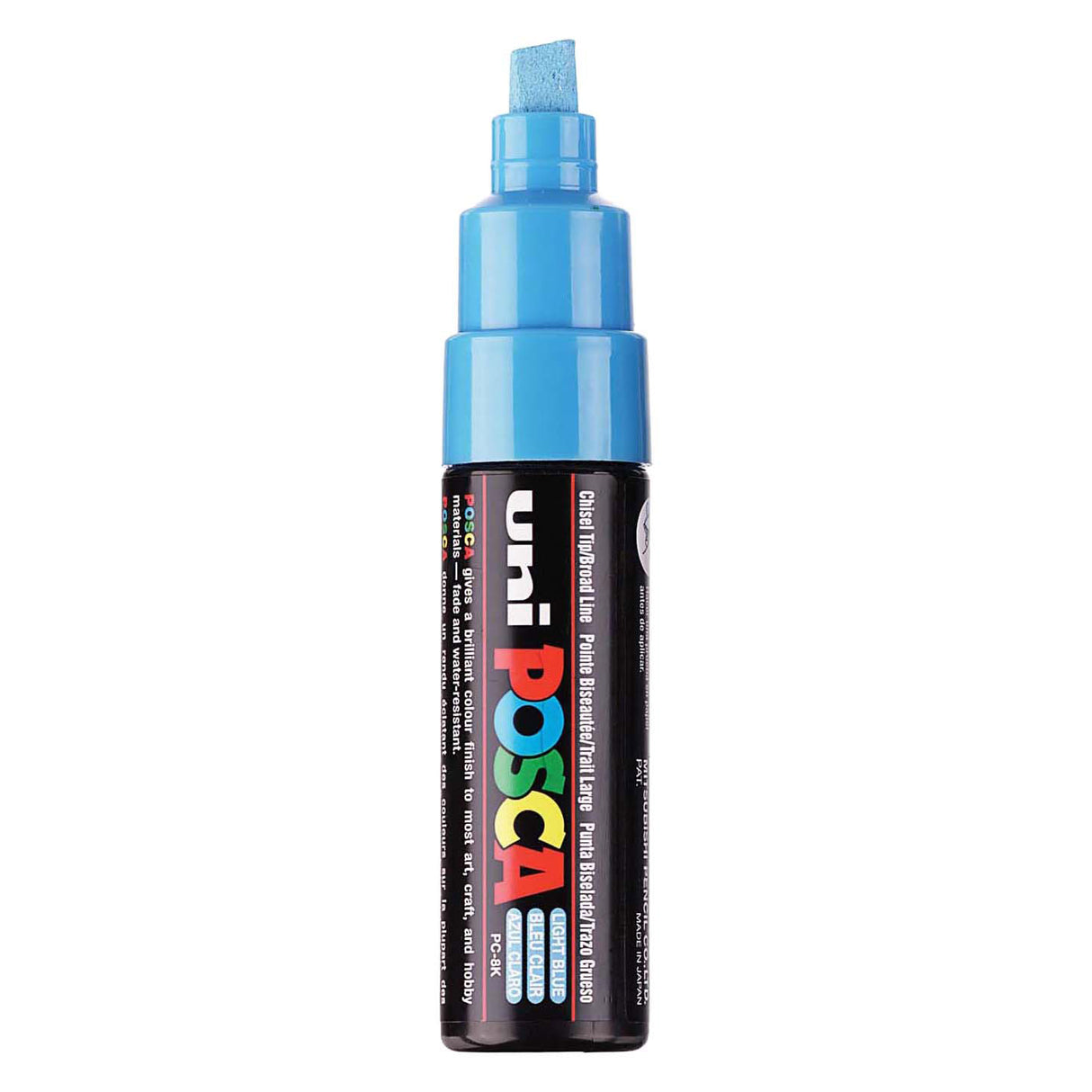 Uni-Posca Posca-Marker, Größe PC-8k, Strichstärke 8 mm, breit, hellblau, 1 Stück