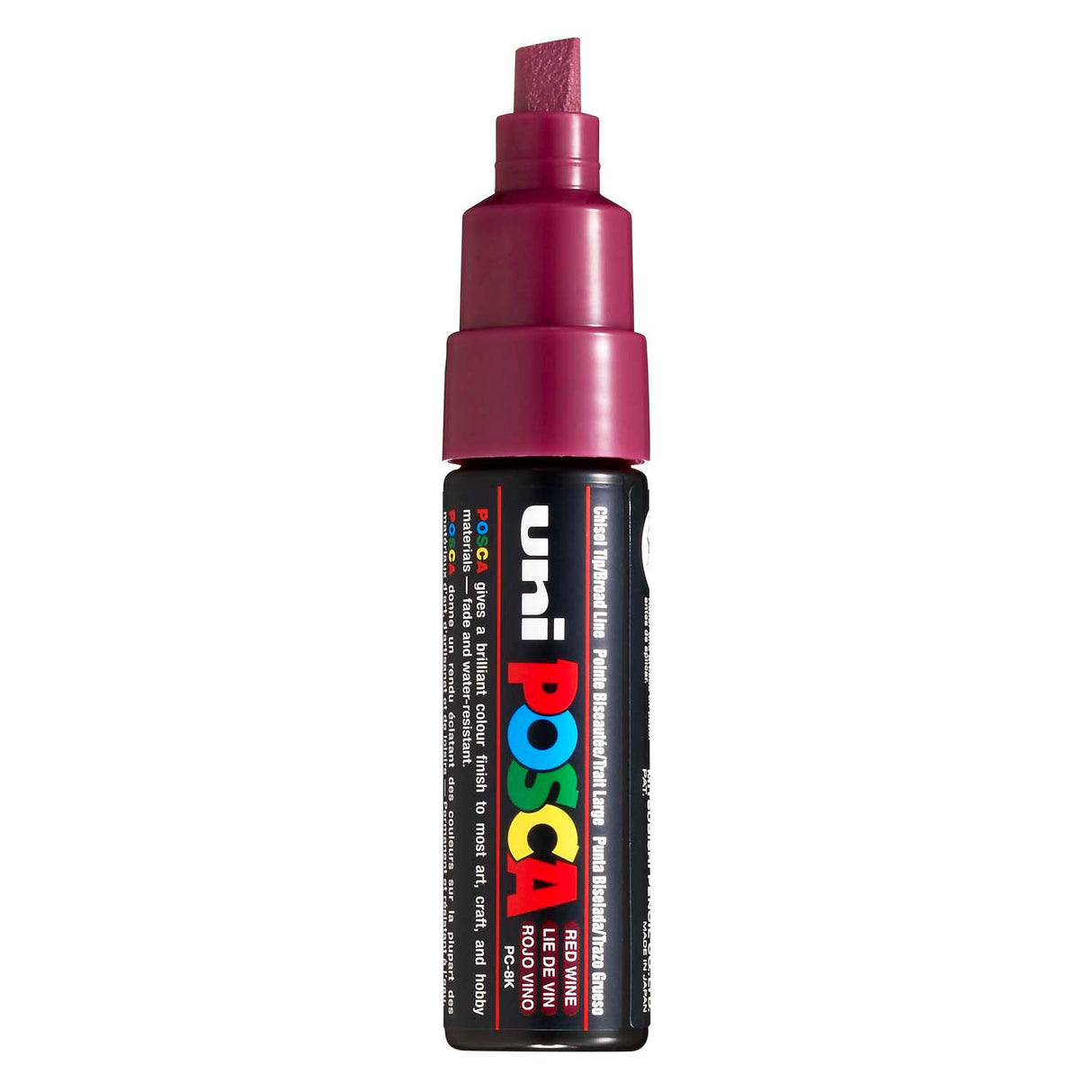 Uni-Posca Posca-Marker, Größe PC-8k, Strichstärke 8 mm, breit, Rotwein, 1 Stück