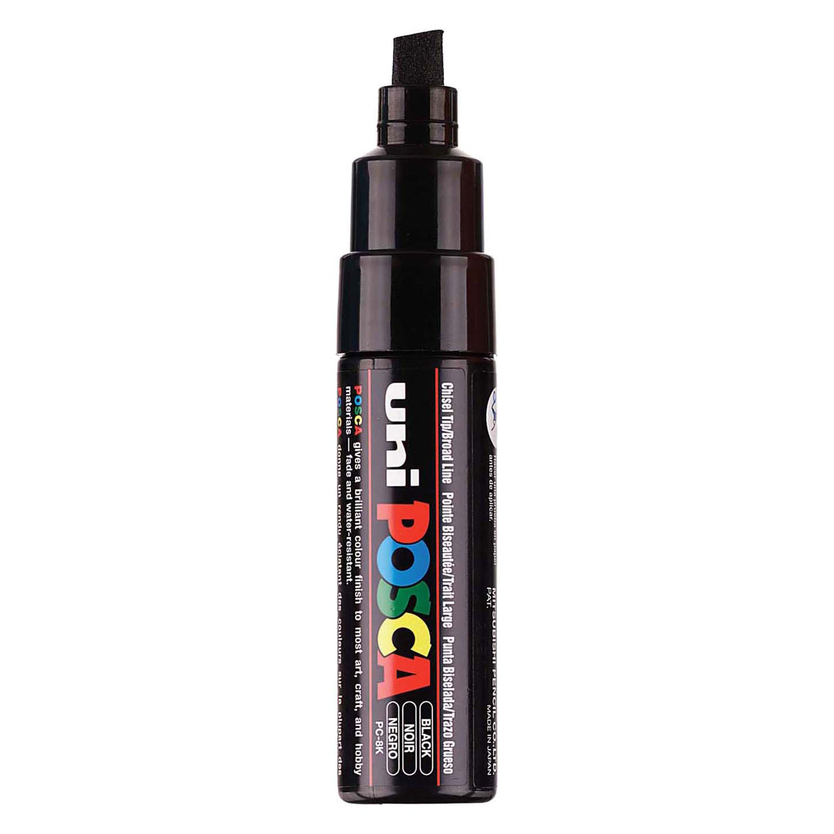 Uni-Posca Posca-Marker, Größe PC-8k, Strichstärke 8 mm, breit, schwarz, 1 Stück