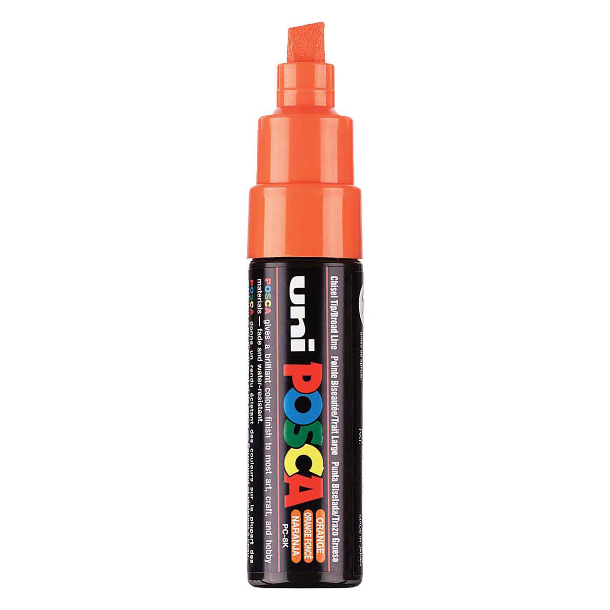 Uni-Posca Posca-Marker, Größe PC-8k, Strichstärke 8 mm, breit, orange, 1 Stück