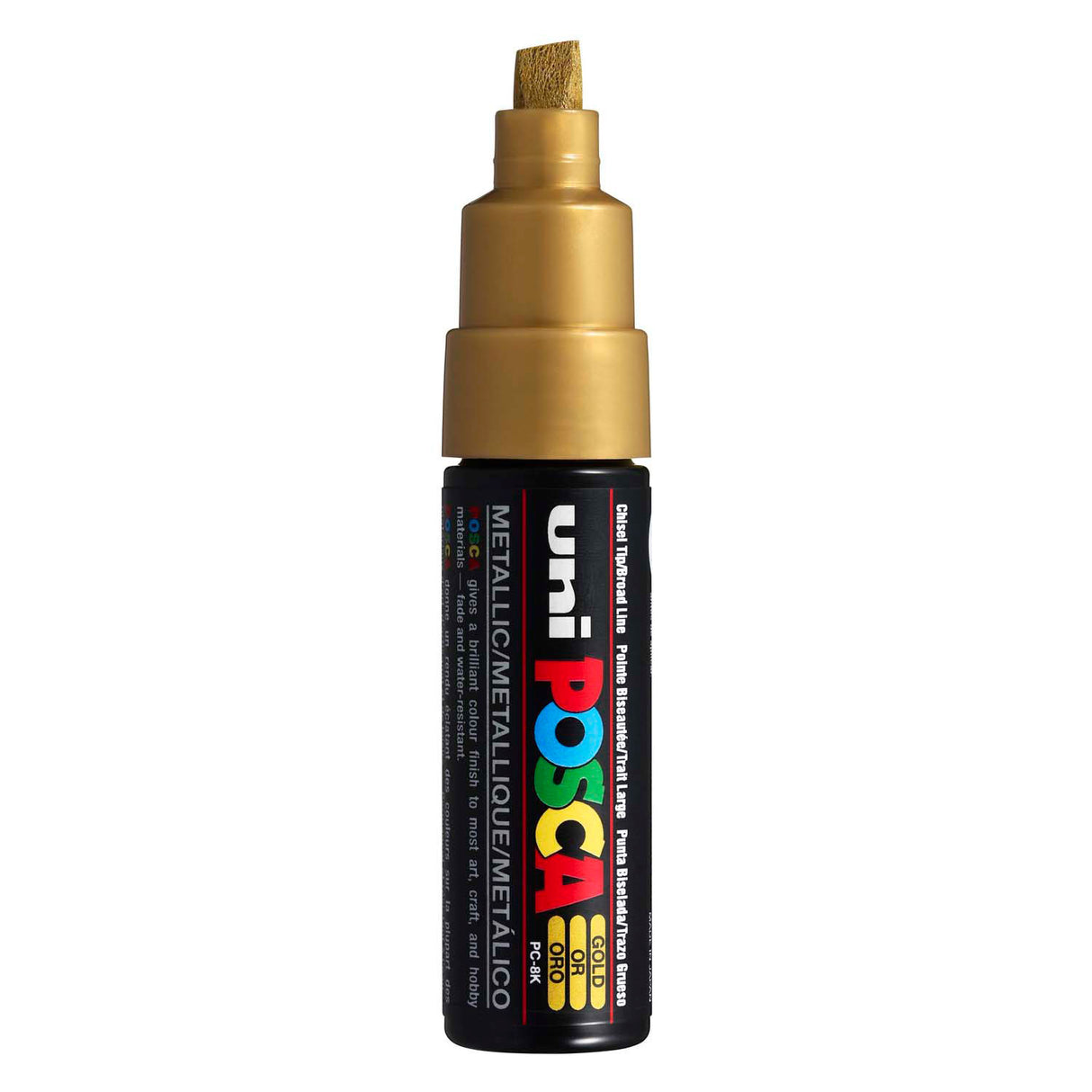 Uni Posca Farbmarker 8 Karat Gold – Keilspitze 8 mm