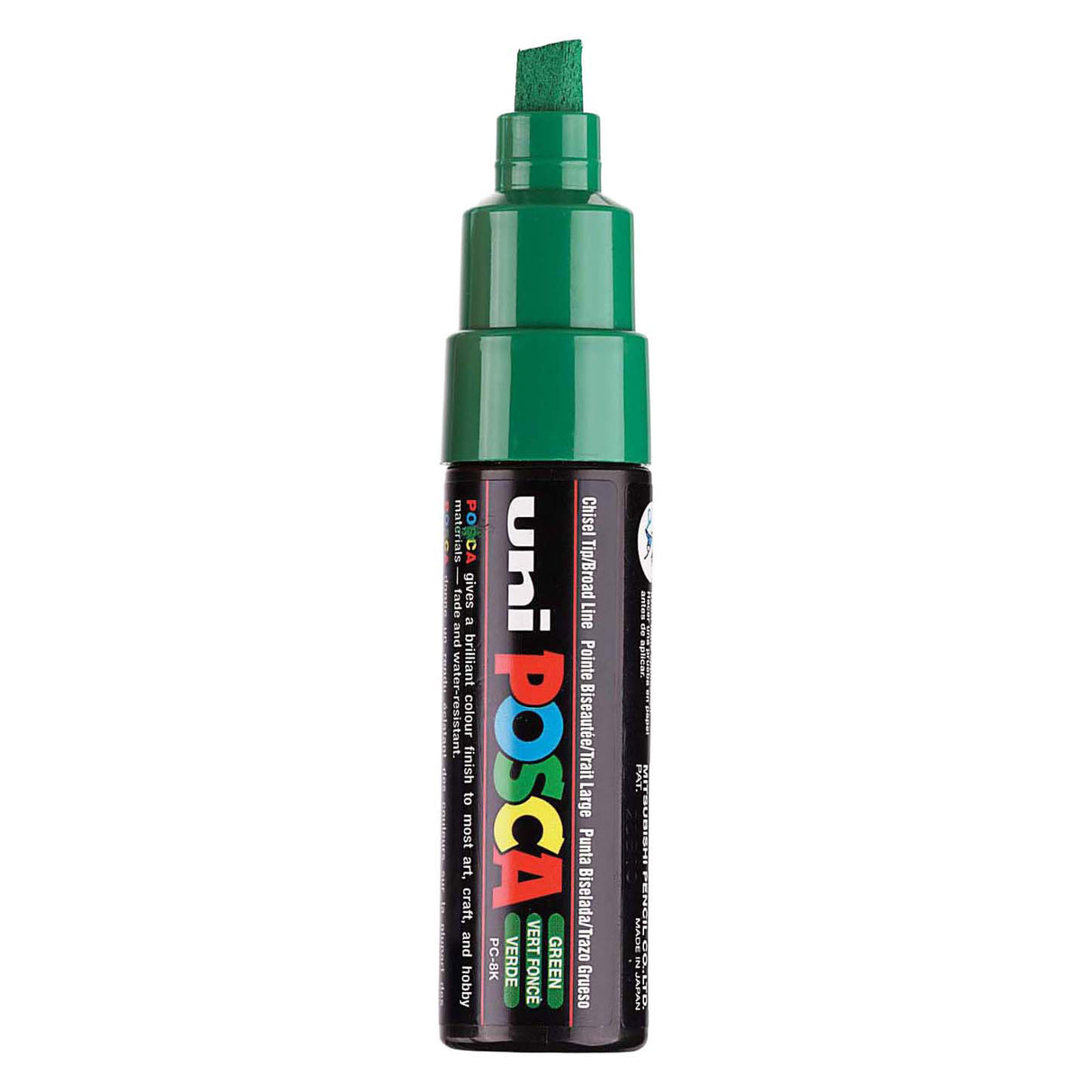 Uni-Posca Posca-Marker, Größe PC-8k, Strichstärke 8 mm, breit, grün, 1 Stück