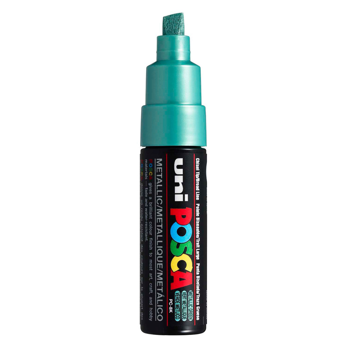 Uni-Posca Posca-Marker, Größe PC-8k, Strichstärke 8 mm, breit, grün metallic, 1 Stück
