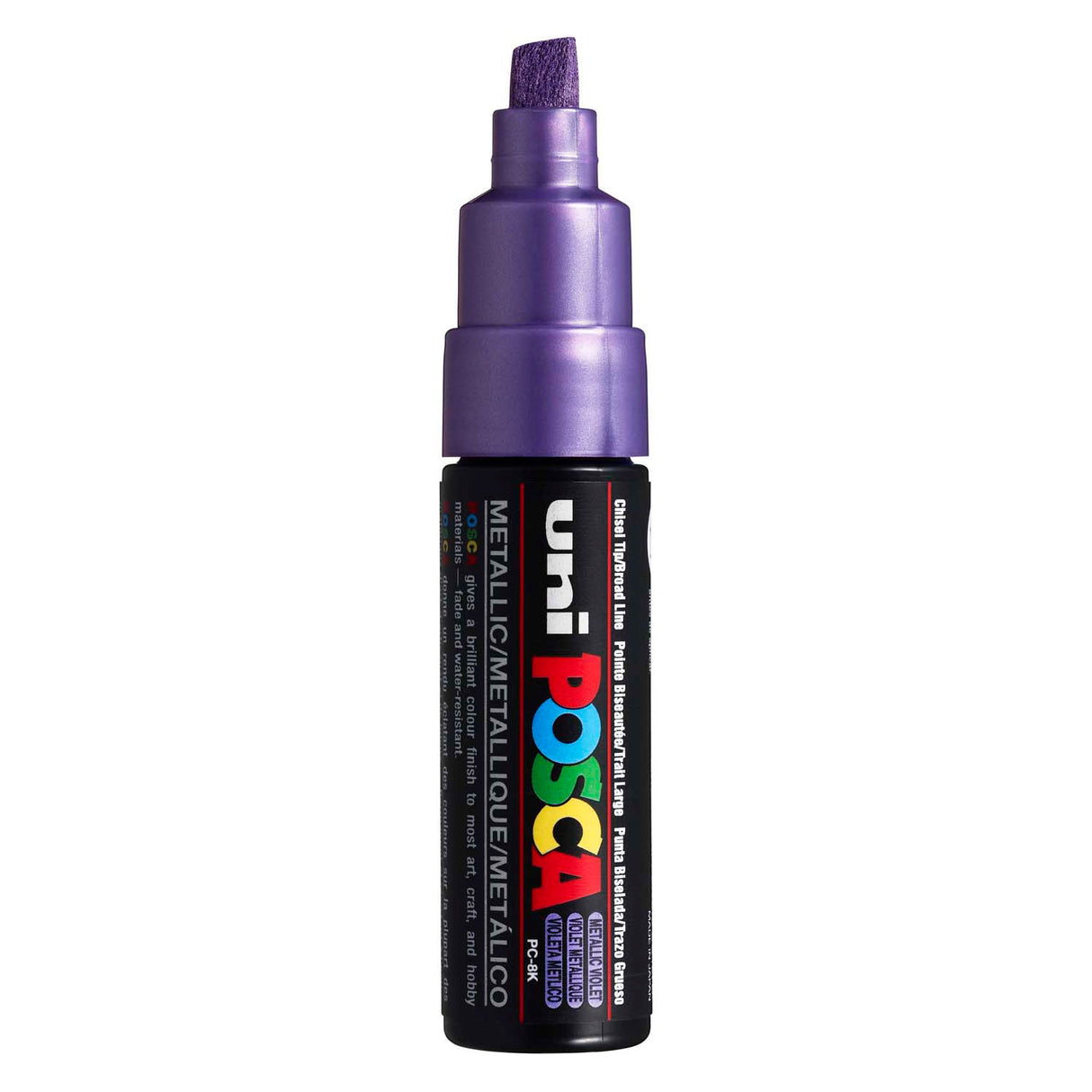 Uni-Posca Posca-Marker, Größe PC-8k, Strichstärke 8 mm, breit, Metallic-Violett, 1 Stück