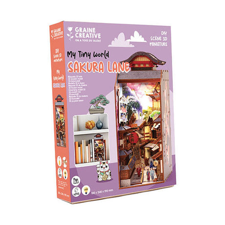 Graine Creative Graine 3D-Szene Sakura Lane Book Nook Modellbausatz