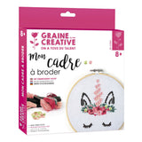 Graine creative graine borduurpakket 15,5 cm unicorn